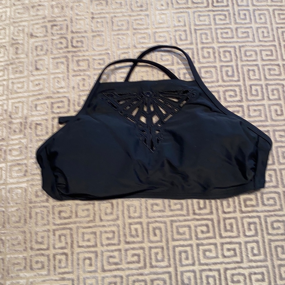 Black cutout bikini top size S